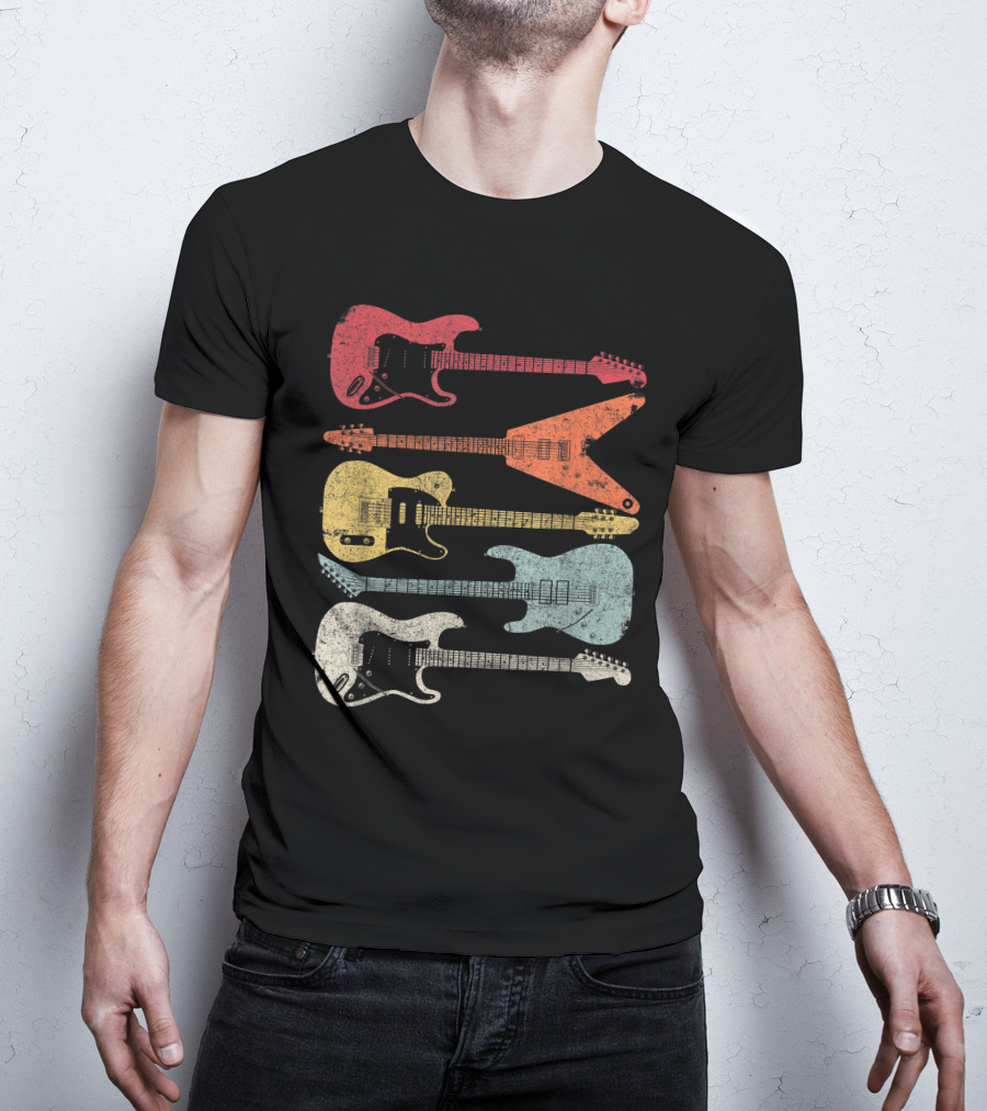Retro Electric Guitar Collection T-Shirt