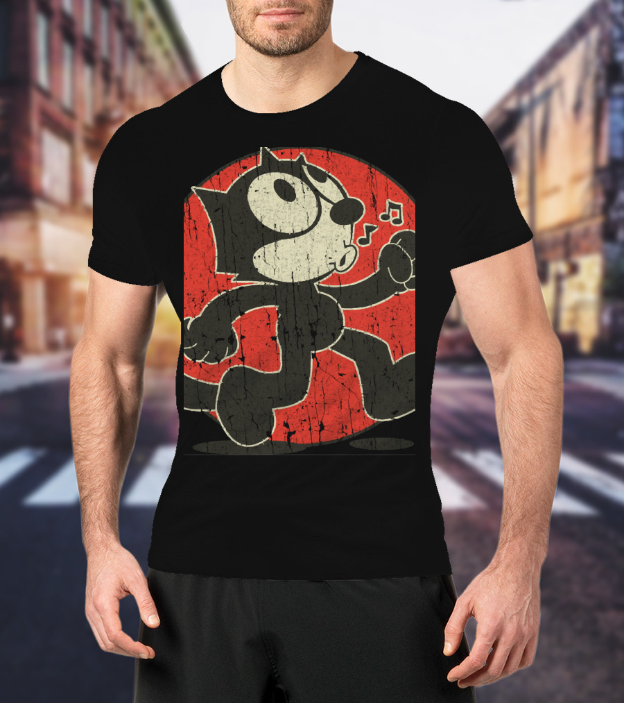 Catcreepypasta Felix The Cat Whistling Red Circle T-Shirt