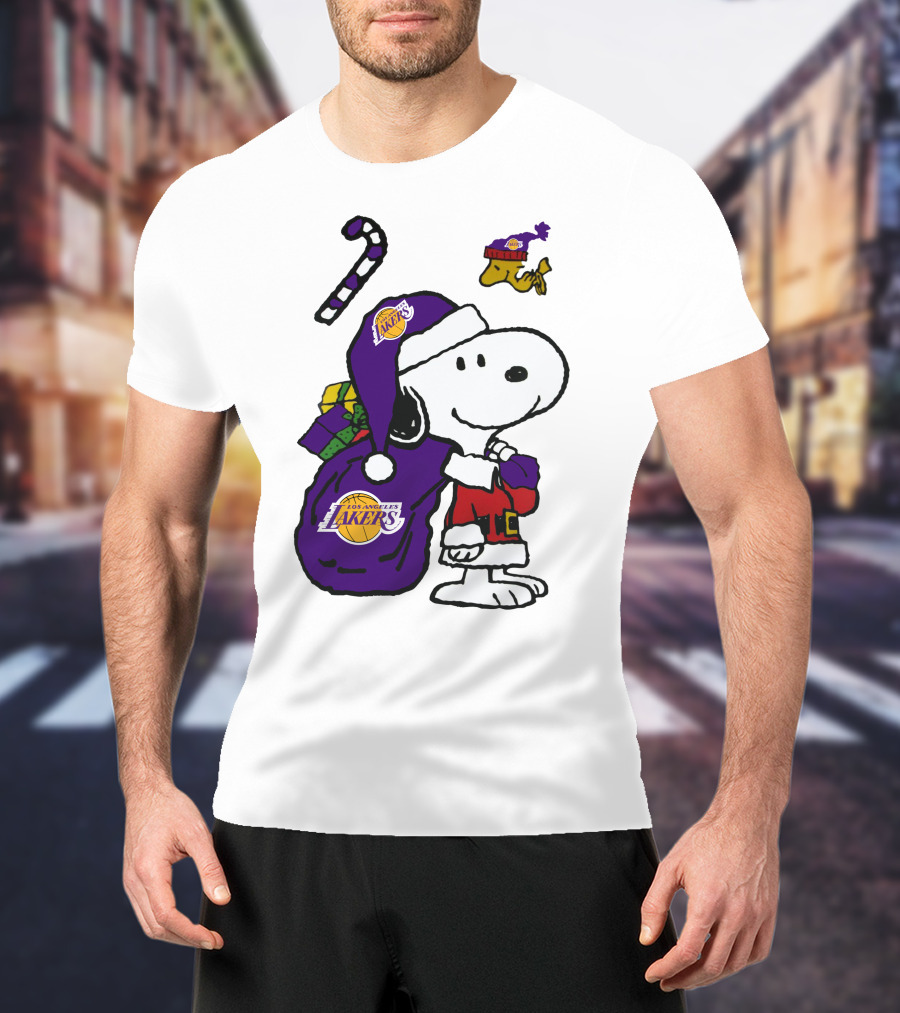 Los Angeles Lakers Snoopy Christmas Special T-Shirt