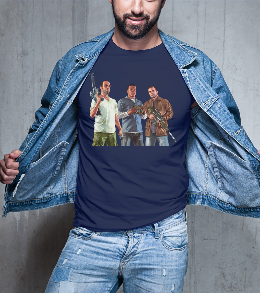 Grand Theft Auto Characters With Weapons T-Shirt