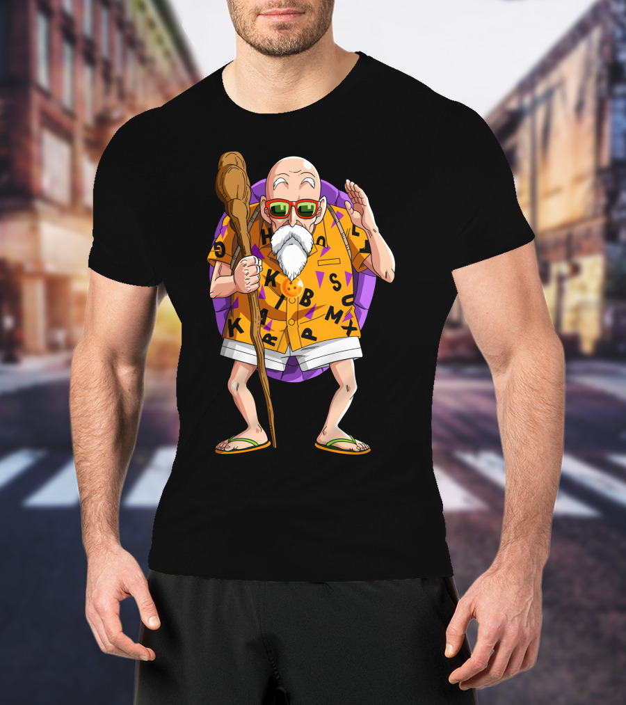 Dragon Turtle Hermit Character With Glasses And Staff T-Shirt