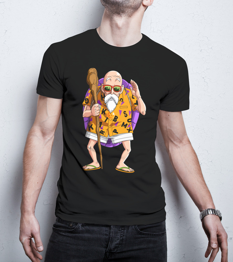 Dragon Turtle Hermit Character With Glasses And Staff T-Shirt