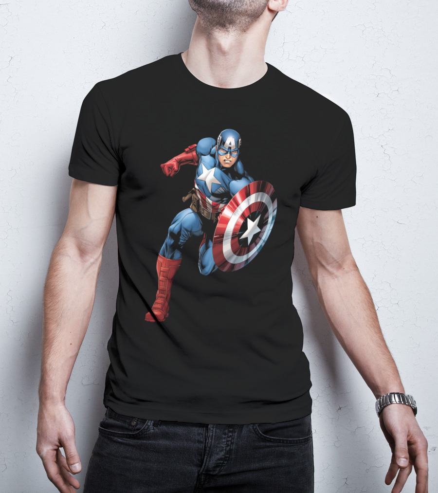 Captain America Superhero Iconic Shield Marvel Universe T-Shirt