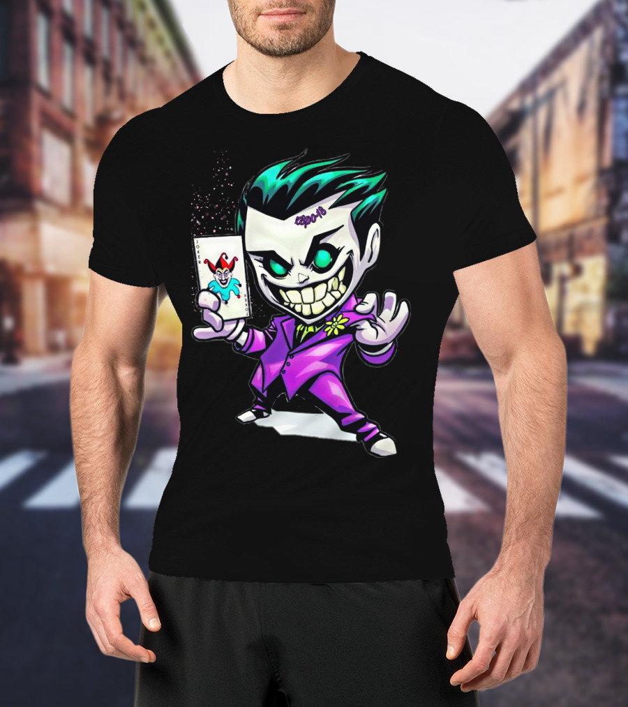Joker 2012 Cartoon Grinning Character With Joker Card T-Shirt
