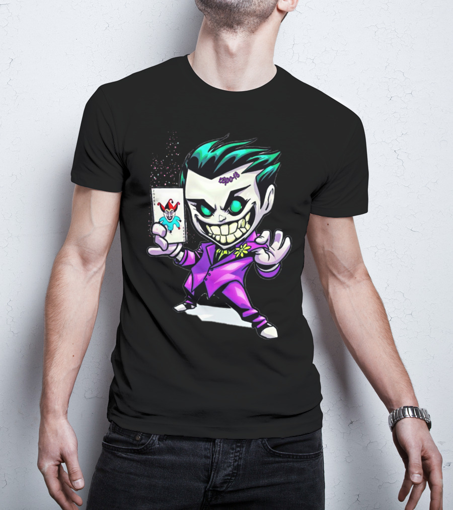 Joker 2012 Cartoon Grinning Character With Joker Card T-Shirt