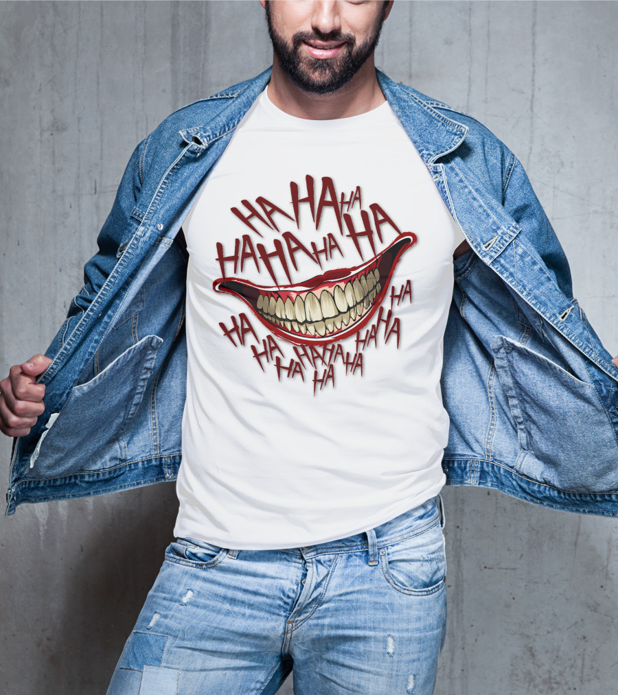 HAHA HAHA HAHA Grinning Mouth T-Shirt