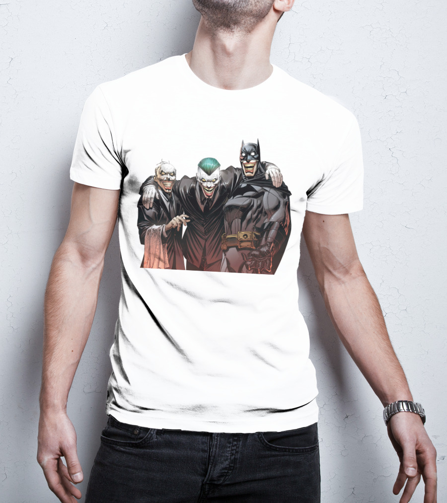 The Joker Batman Three-Face Grinning Trio T-Shirt