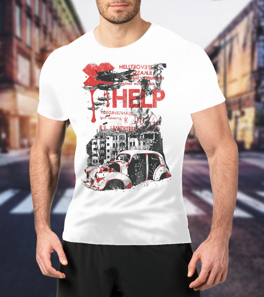 Help Hellfovers Unassuming Red Tears T-Shirt