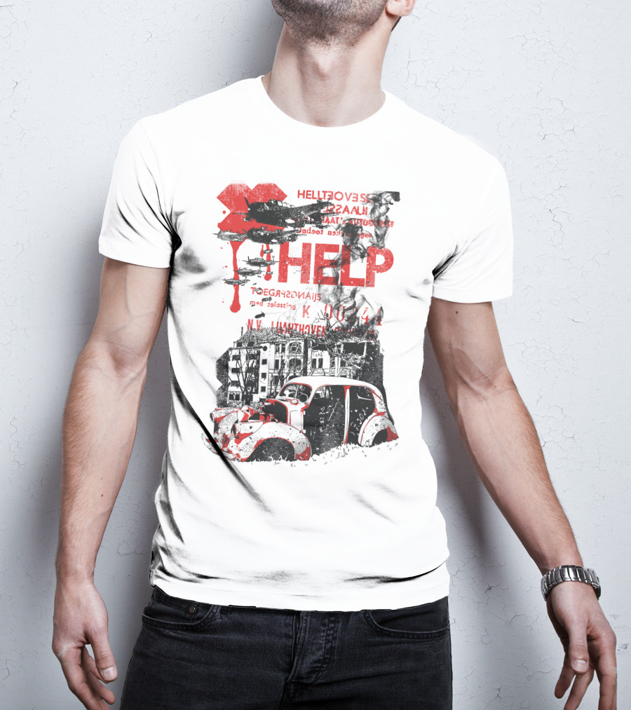 Help Hellfovers Unassuming Red Tears T-Shirt