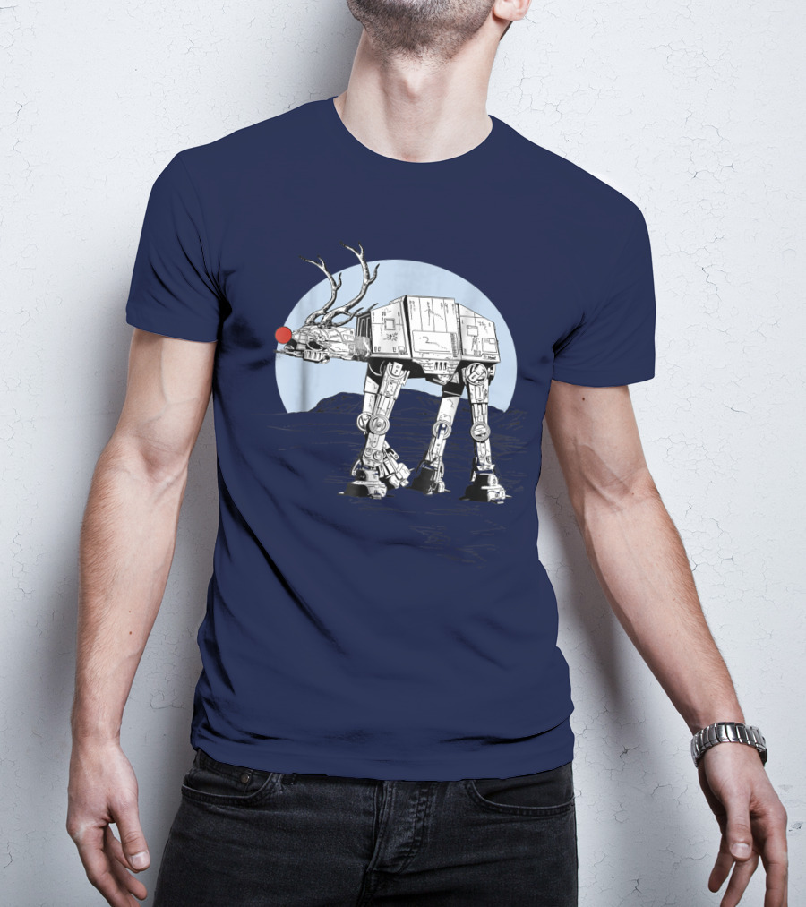 Star Wars Rudolph AT-AT Walker Moonlit Scene T-Shirt
