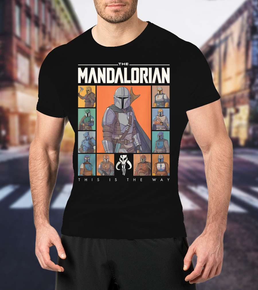 The Mandalorian Character Grid This Is The Way Star Wars T-Shirt