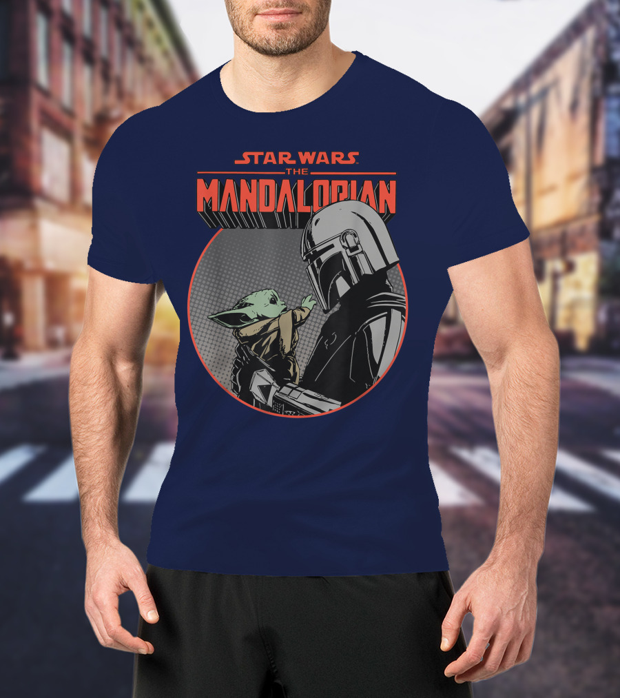Star Wars The Mandalorian Mando And The Child Vintage Comic T-Shirt