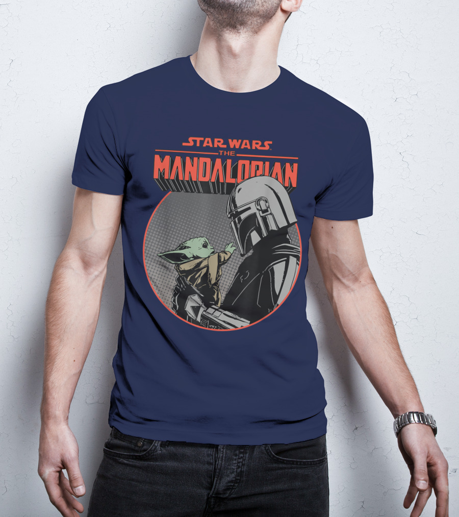 Star Wars The Mandalorian Mando And The Child Vintage Comic T-Shirt