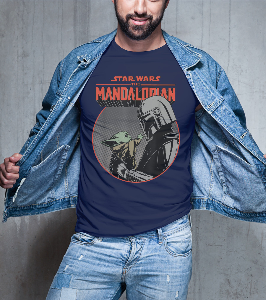 Star Wars The Mandalorian Mando And The Child Vintage Comic T-Shirt