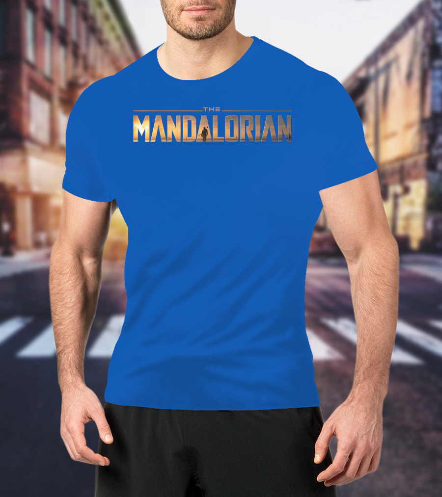 Star Wars The Mandalorian Series Logo Iconic Sunset T-Shirt