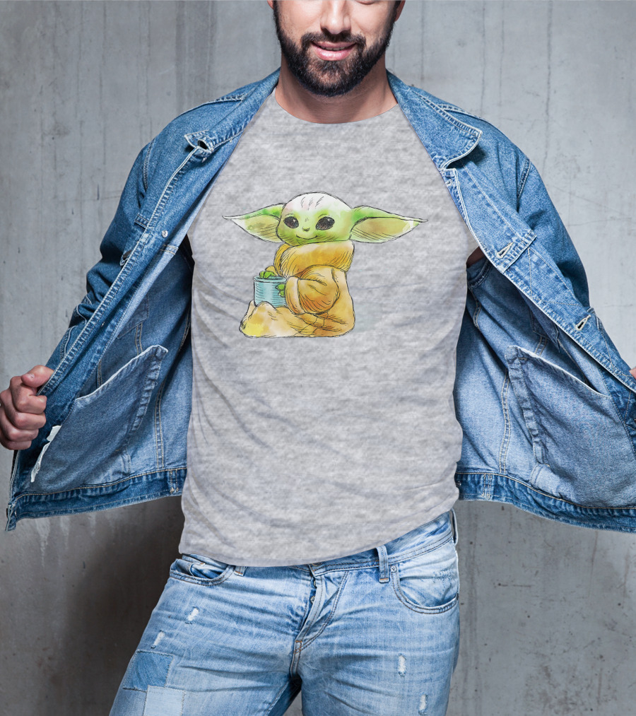 Star Wars The Mandalorian The Child Baby Yoda Drinking Soup T-Shirt