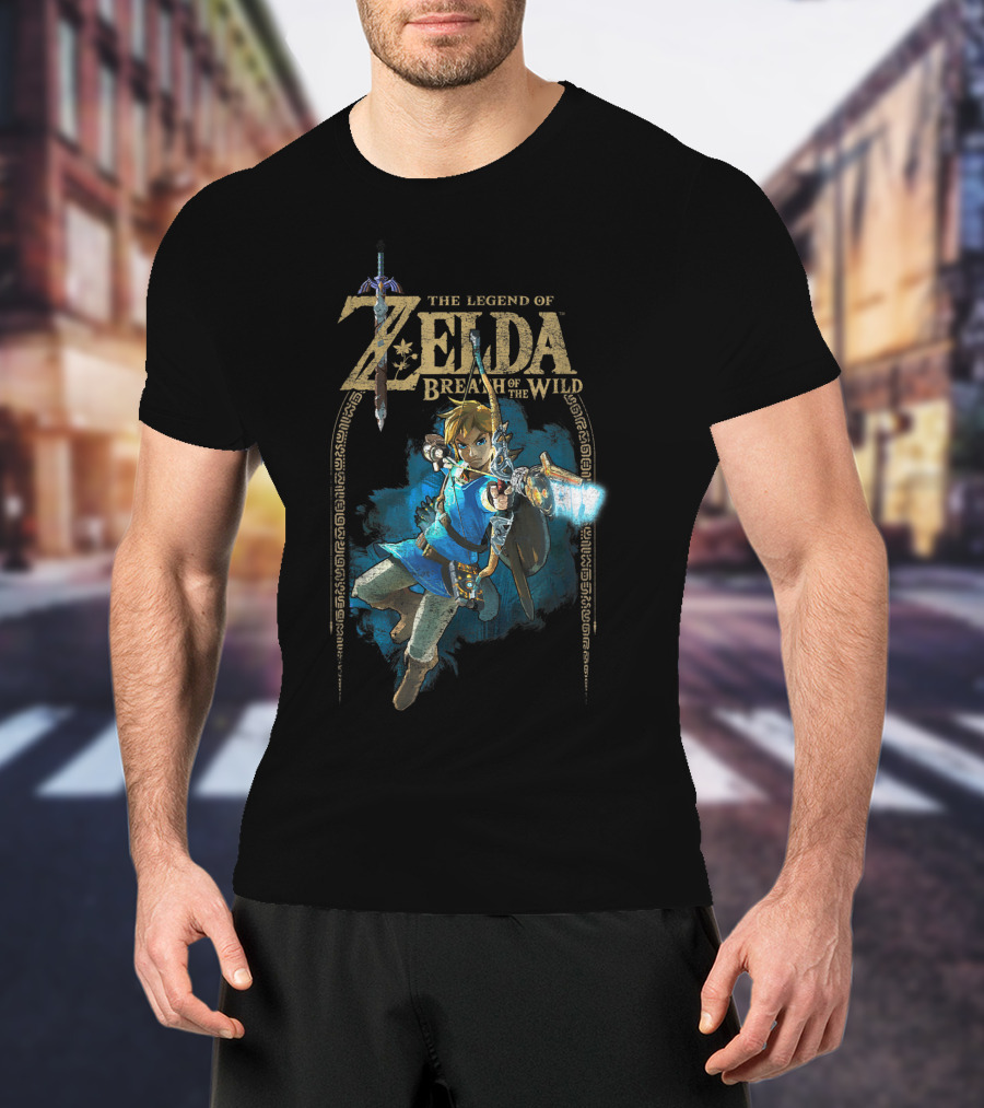 The Legend Of Zelda Breath Of The Wild Link Archery Action T-Shirt