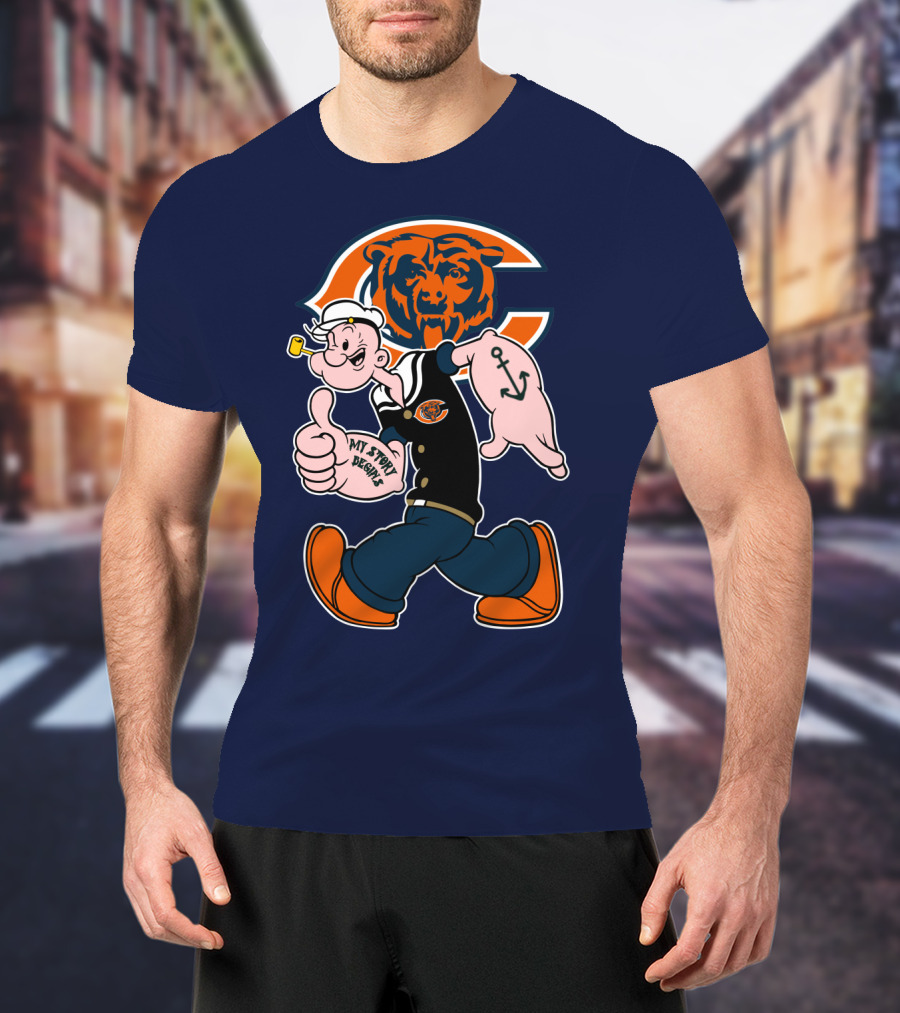 Chicago Bears Popeye Thumbs Up T-Shirt