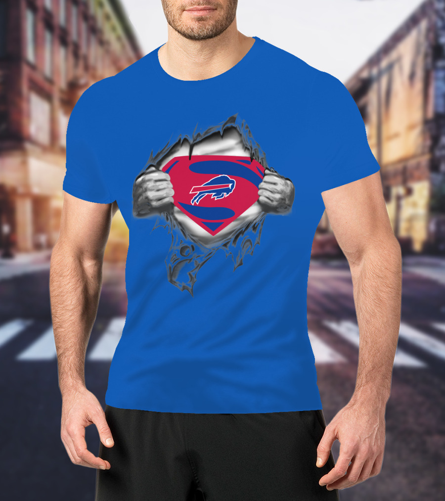 Buffalo Bills Superman Logo Unveiling T-Shirt