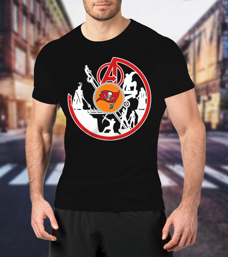 Avengers Buccaneers Crossover Silhouettes T-Shirt