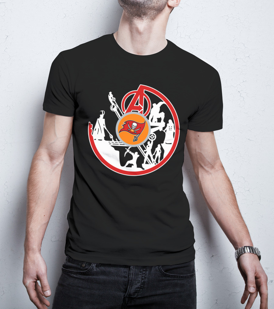 Avengers Buccaneers Crossover Silhouettes T-Shirt