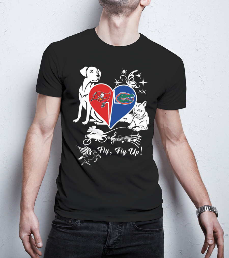 Buccaneers Gators Heart Fly Fly Up Dog Cat Butterfly Musical Pegasus T-Shirt