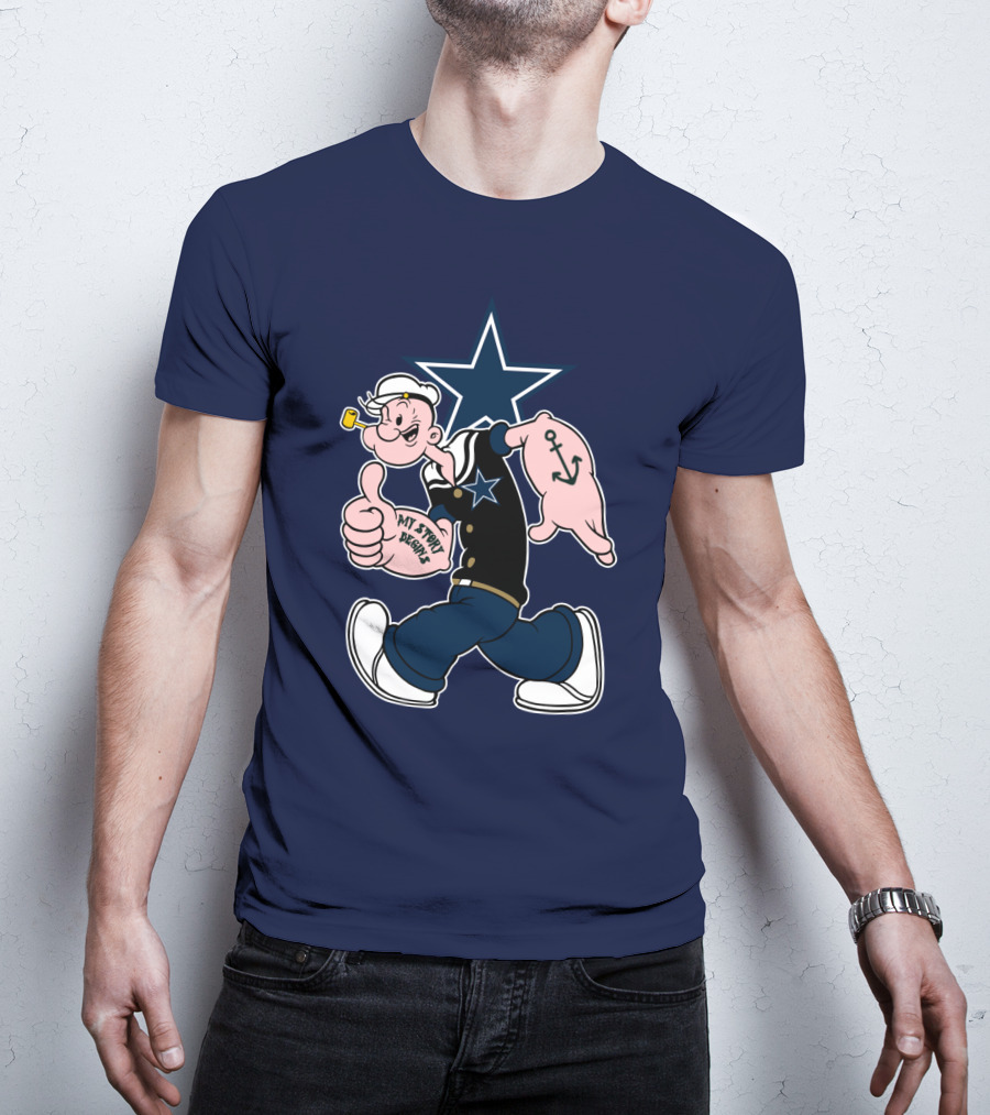 Dallas Cowboys Popeye My Story Began Star Anchor T-Shirt