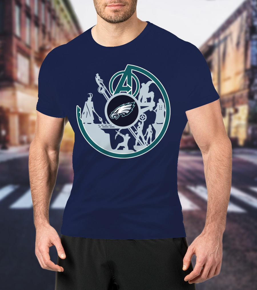 Eagles Avengers Silhouette Crossover T-Shirt