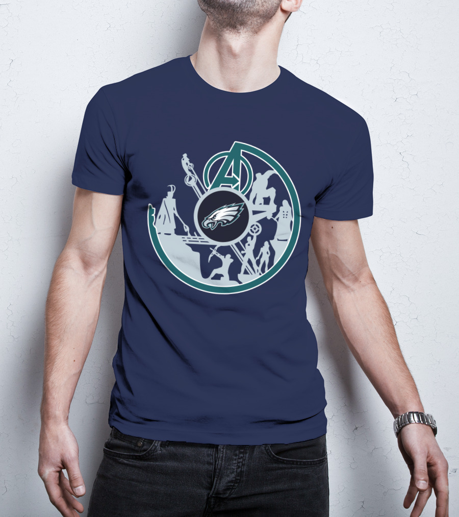 Eagles Avengers Silhouette Crossover T-Shirt