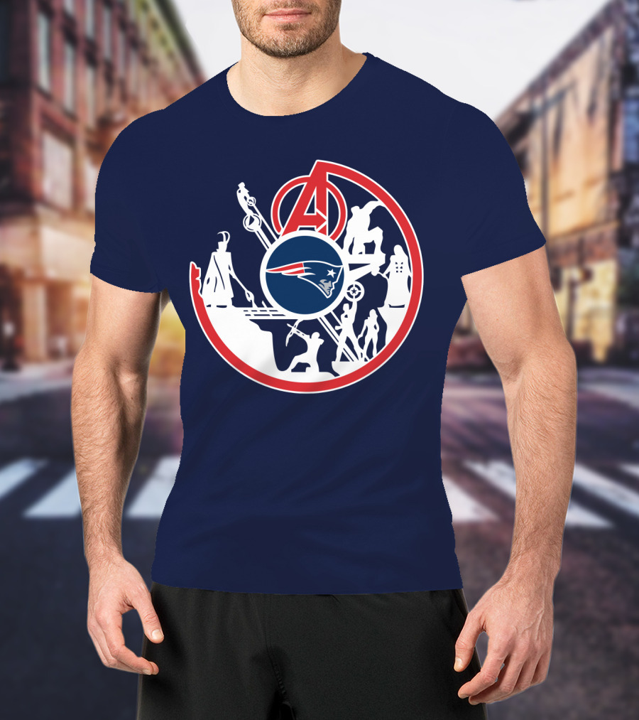 New England Patriots Avengers Crossover T-Shirt