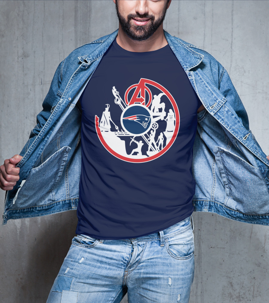 New England Patriots Avengers Crossover T-Shirt