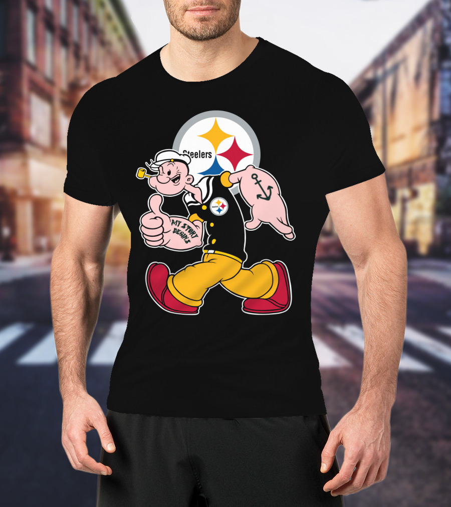 Steelers Popeye My Story Begins T-Shirt