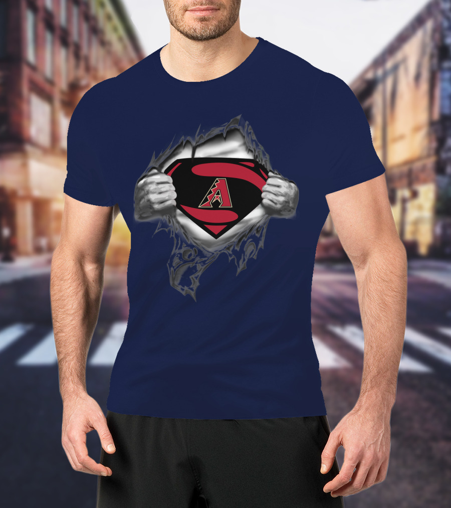 Arizona Diamondbacks Superhero Logo Burst T-Shirt