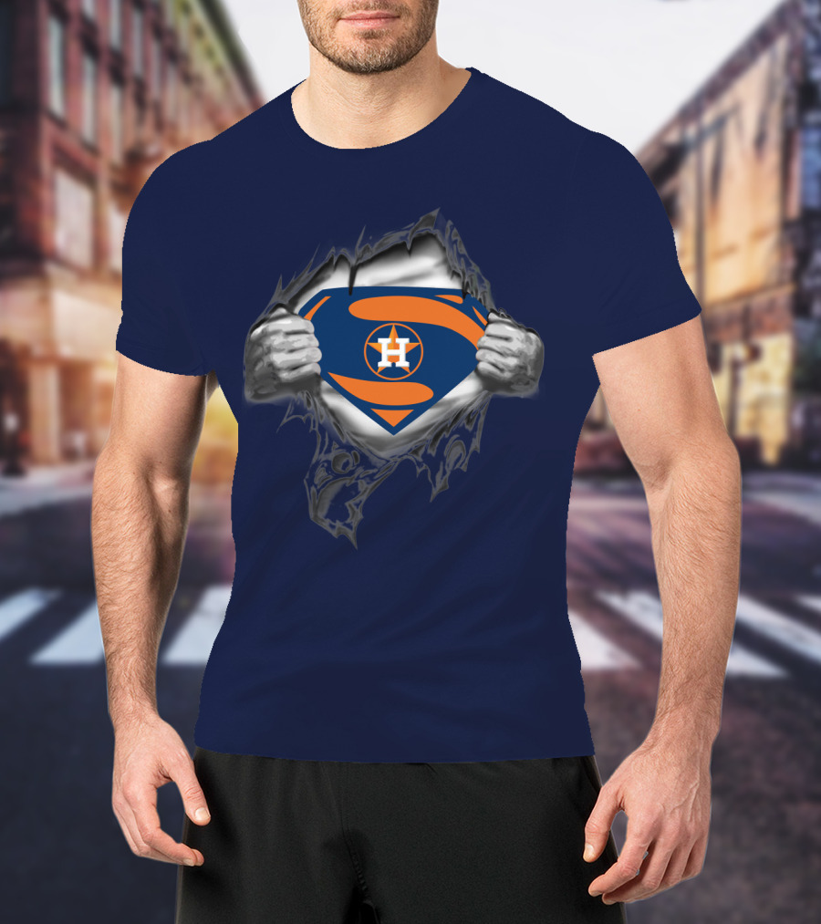 Superman Style Houston Astros Symbol T-Shirt