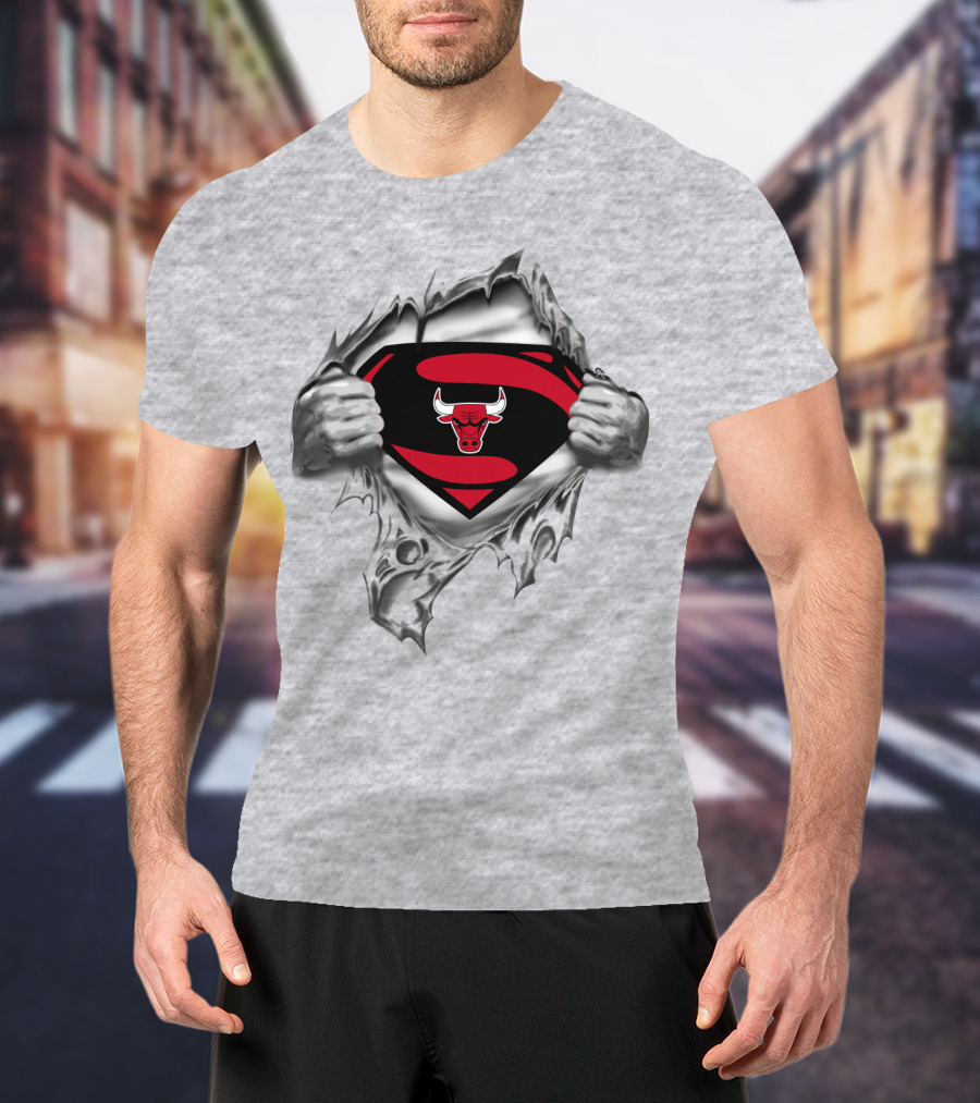 Chicago Bulls Superman Logo Fusion T-Shirt