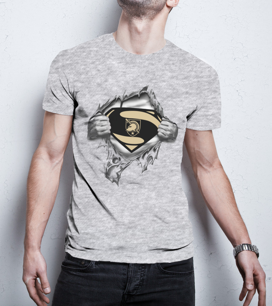 Army Black Knights Superman Logo Burst Through T-Shirt