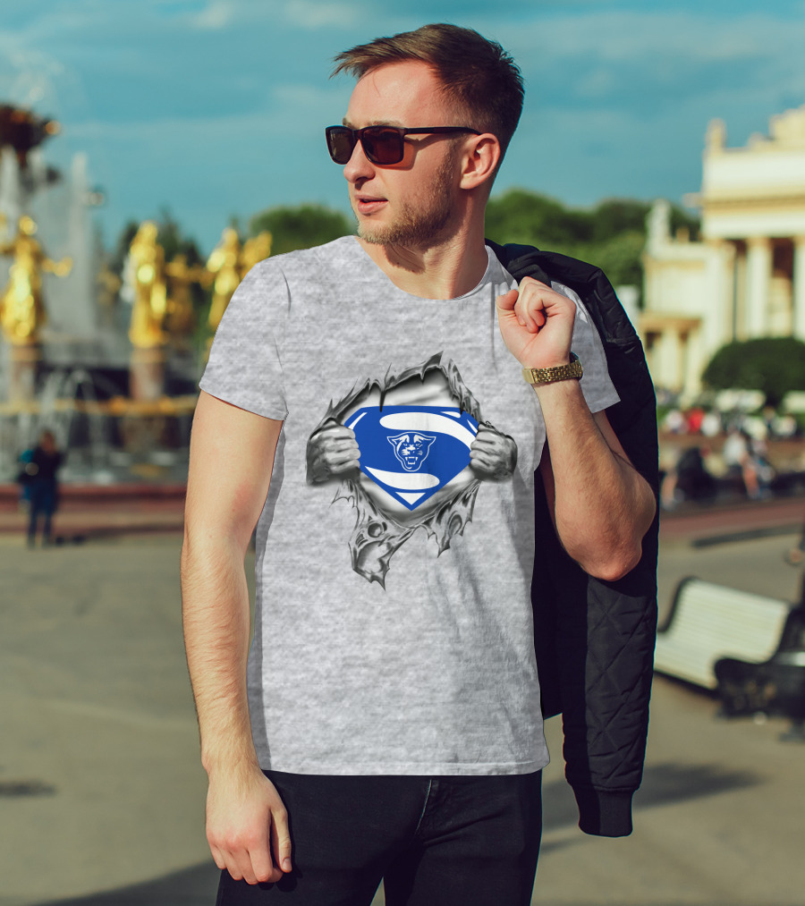 Georgia State Panthers Superman Logo Shield T-Shirt