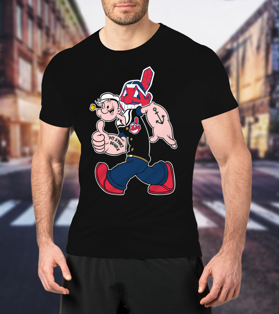 Cleveland Indians Chief Wahoo And Sailor Character Combo T-Shirt