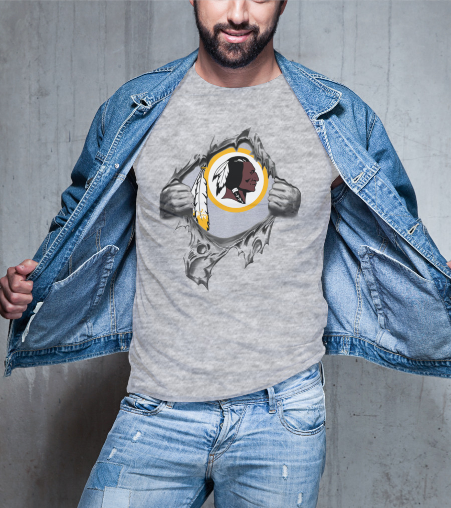 Washington Redskins Ripped Through T-Shirt