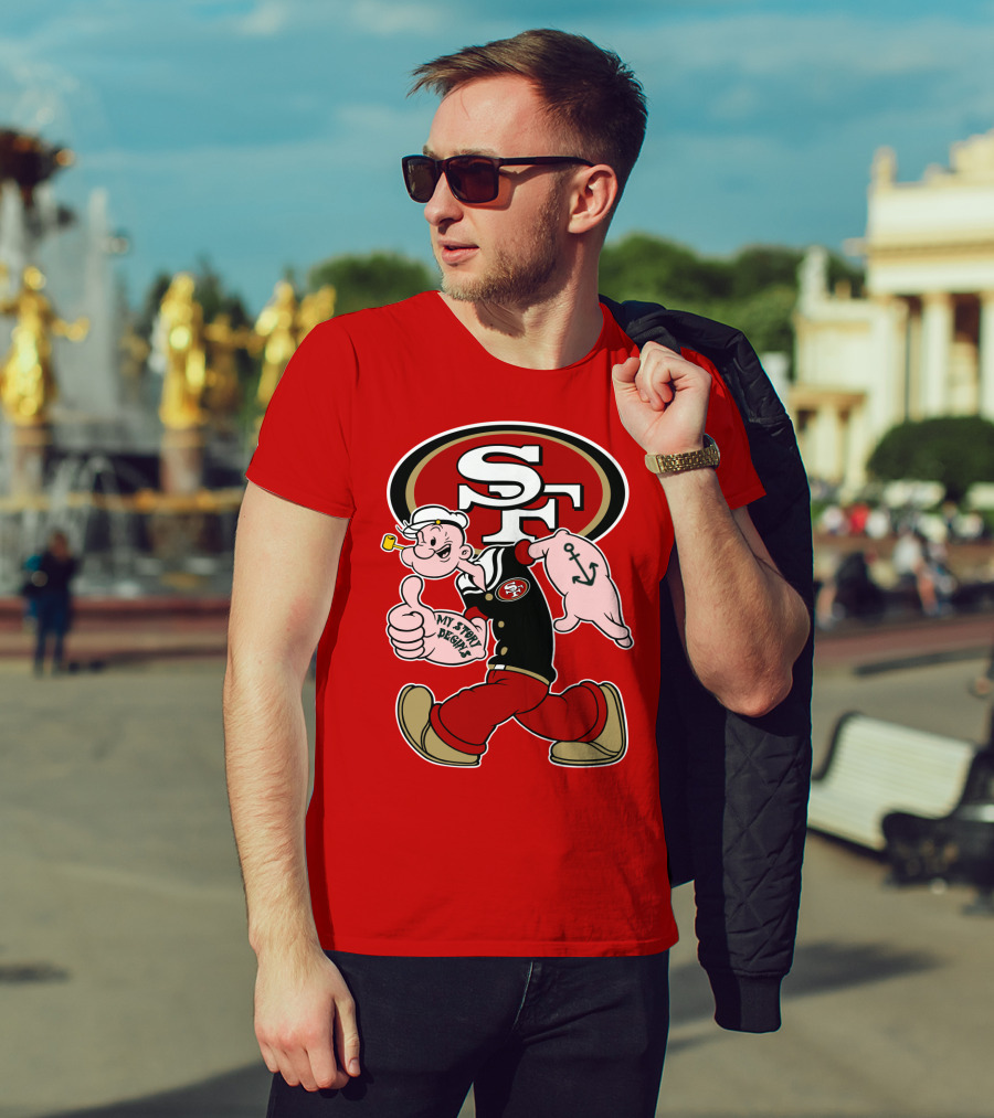 Sf San Francisco 49ers Popeye My Story Begins T-Shirt