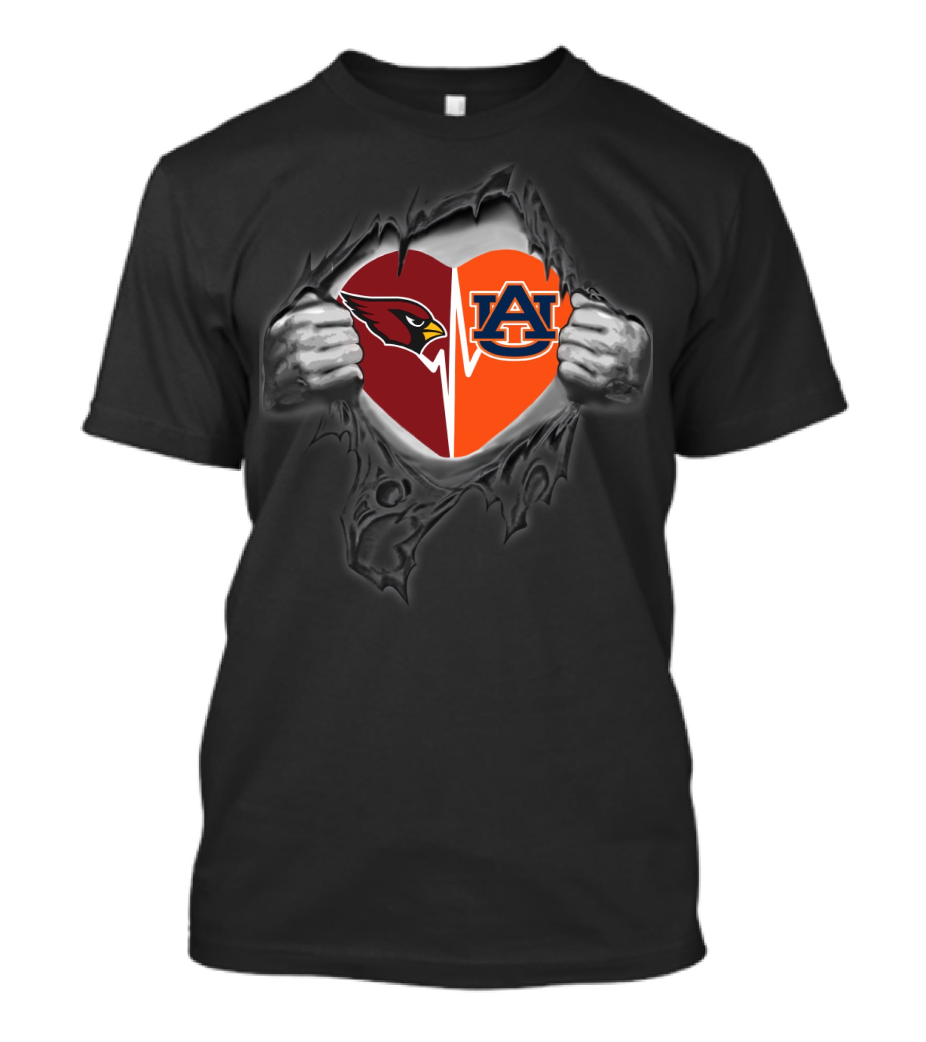 Cardinals Auburn Heartbeat Split T-Shirt