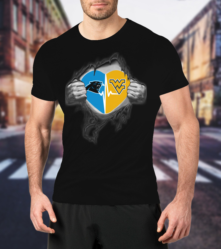 Panthers Wv Heartbeat Rivalry West Virginia Mountaineers T-Shirt