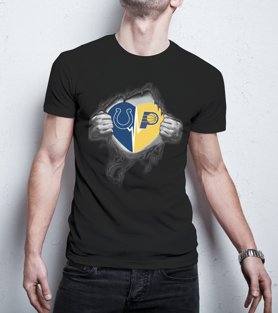 Heart Of Indiana Colts Pacers Fusion T-Shirt
