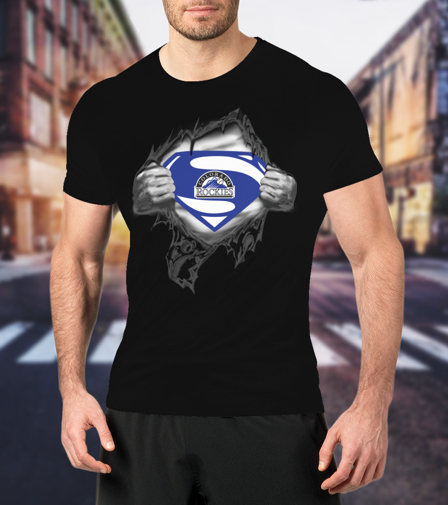 Colorado Rockies Super Emblem Tear T-Shirt