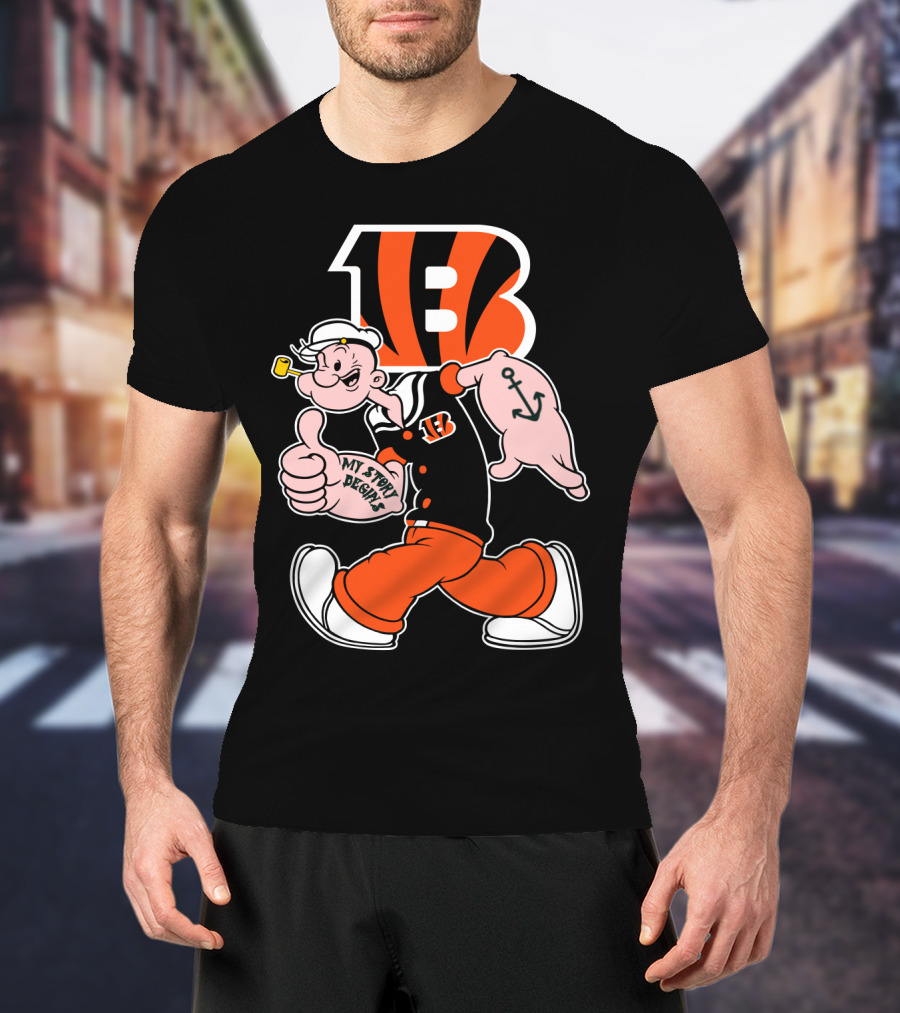 Bengals Popeye My Story Design 26 Cincinnati Bengals T-Shirt