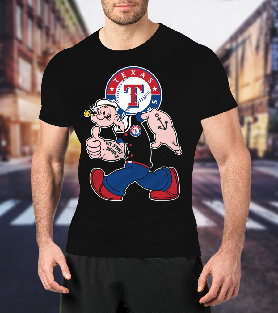 Texas Rangers Popeye My Story Begins T-Shirt