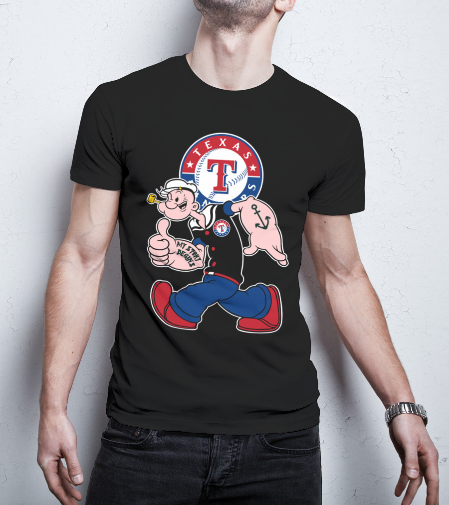 Texas Rangers Popeye My Story Begins T-Shirt