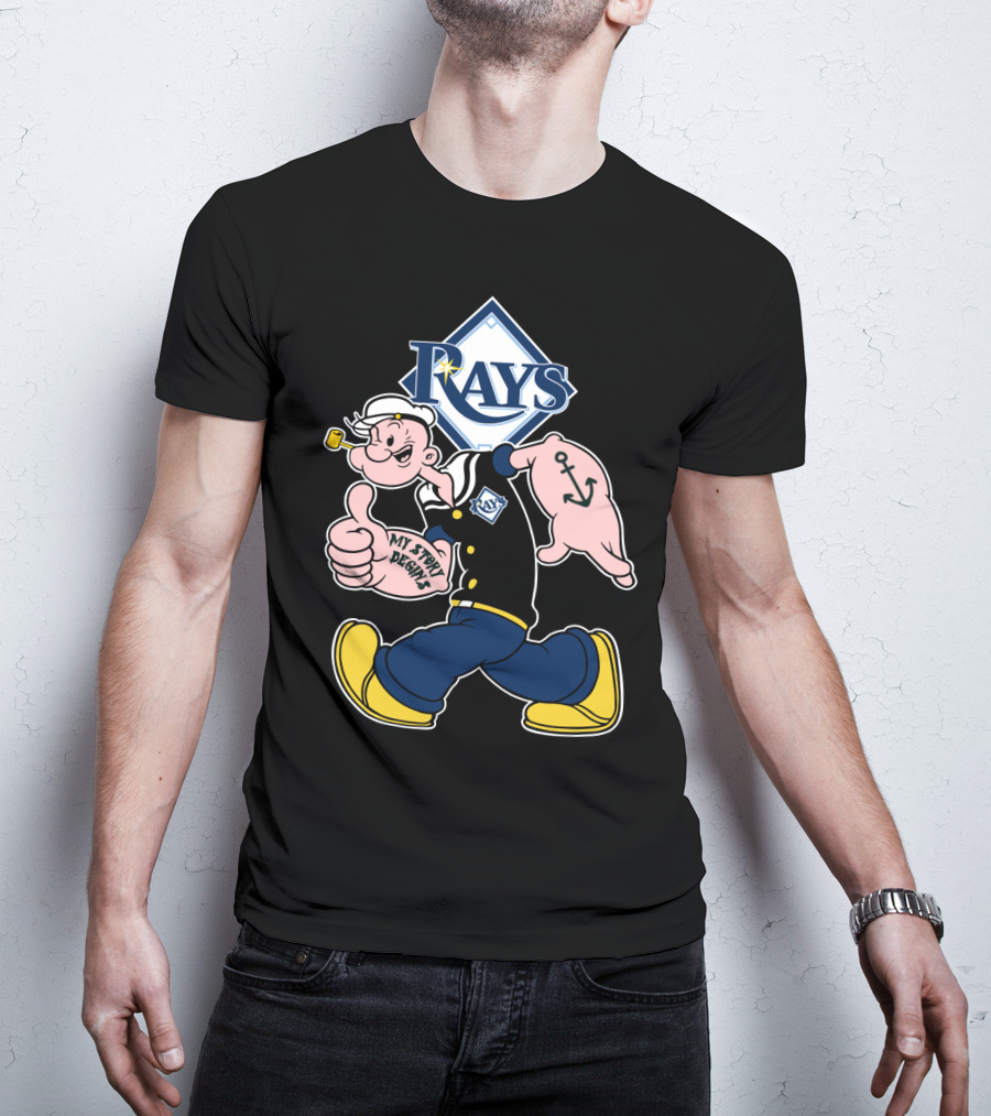 Tampa Bay Rays Popeye My Story Begins Anchors Sailor T-Shirt