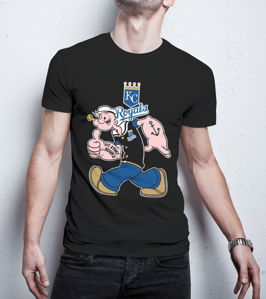 Kansas City Royals Kc Royals Popeye My Story Designs T-Shirt