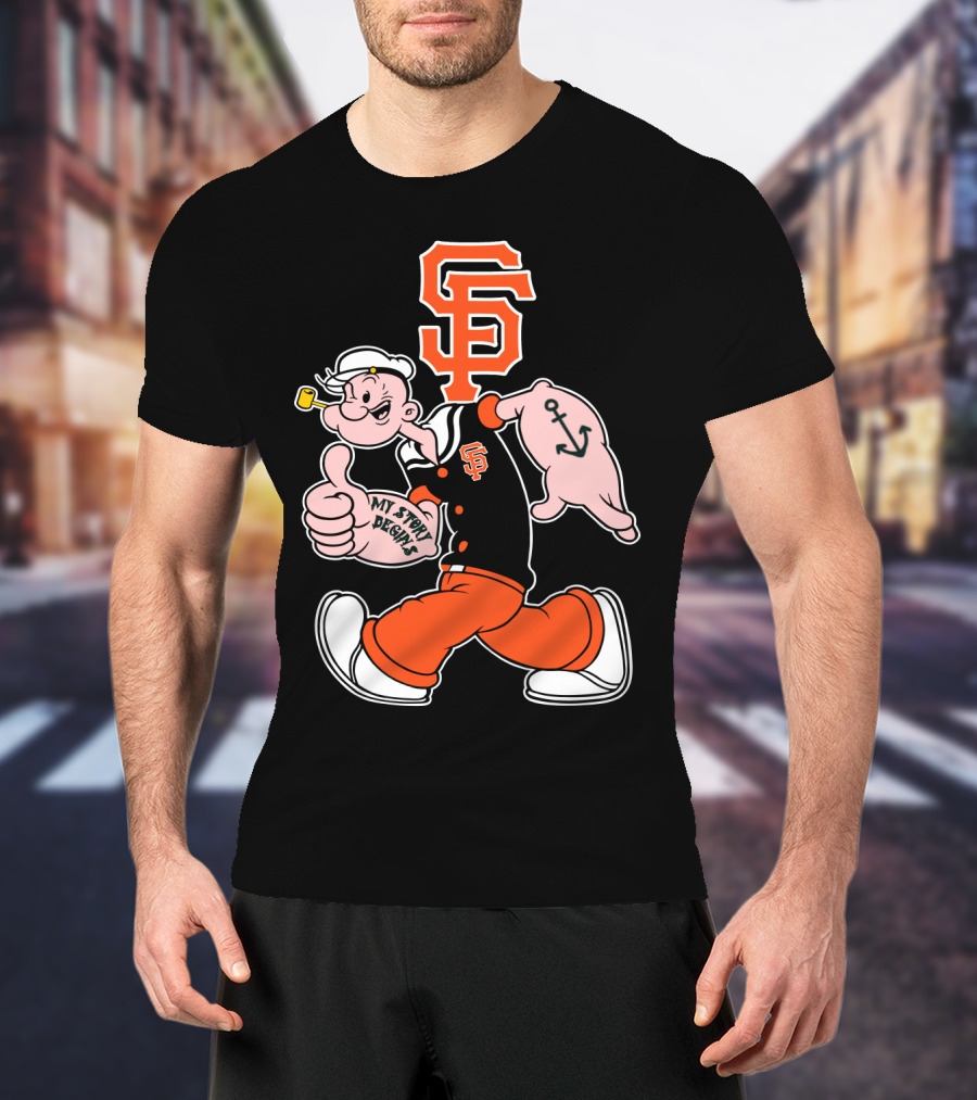 Sf Giants Popeye My Story T-Shirt